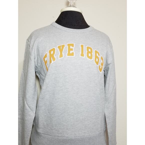 FRYE Women's Fleece Sweatshirt Pullover Sweater w/ Tags XS X-Small Gray NWT - Picture 4 of 12